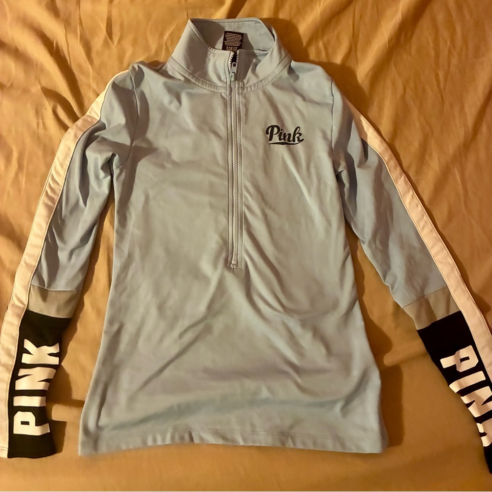 Victoria's Secret PINK Ultimate Light Blue Athletic Stretchy Long Sleeve